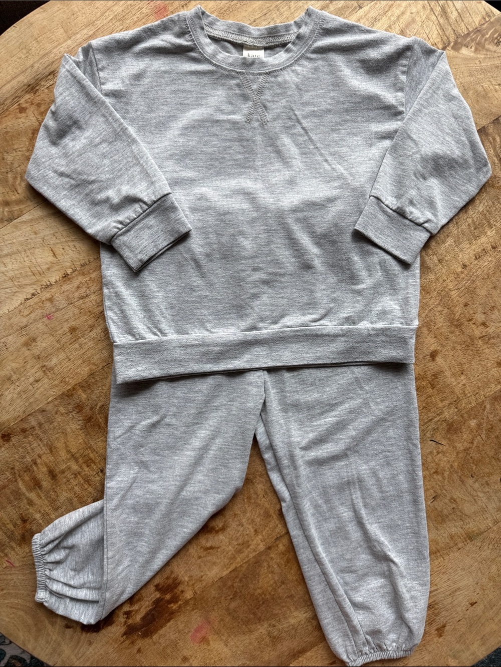 Long sleeve Relaxed Jogger Set Gray Pointelle
|| Kate quinn